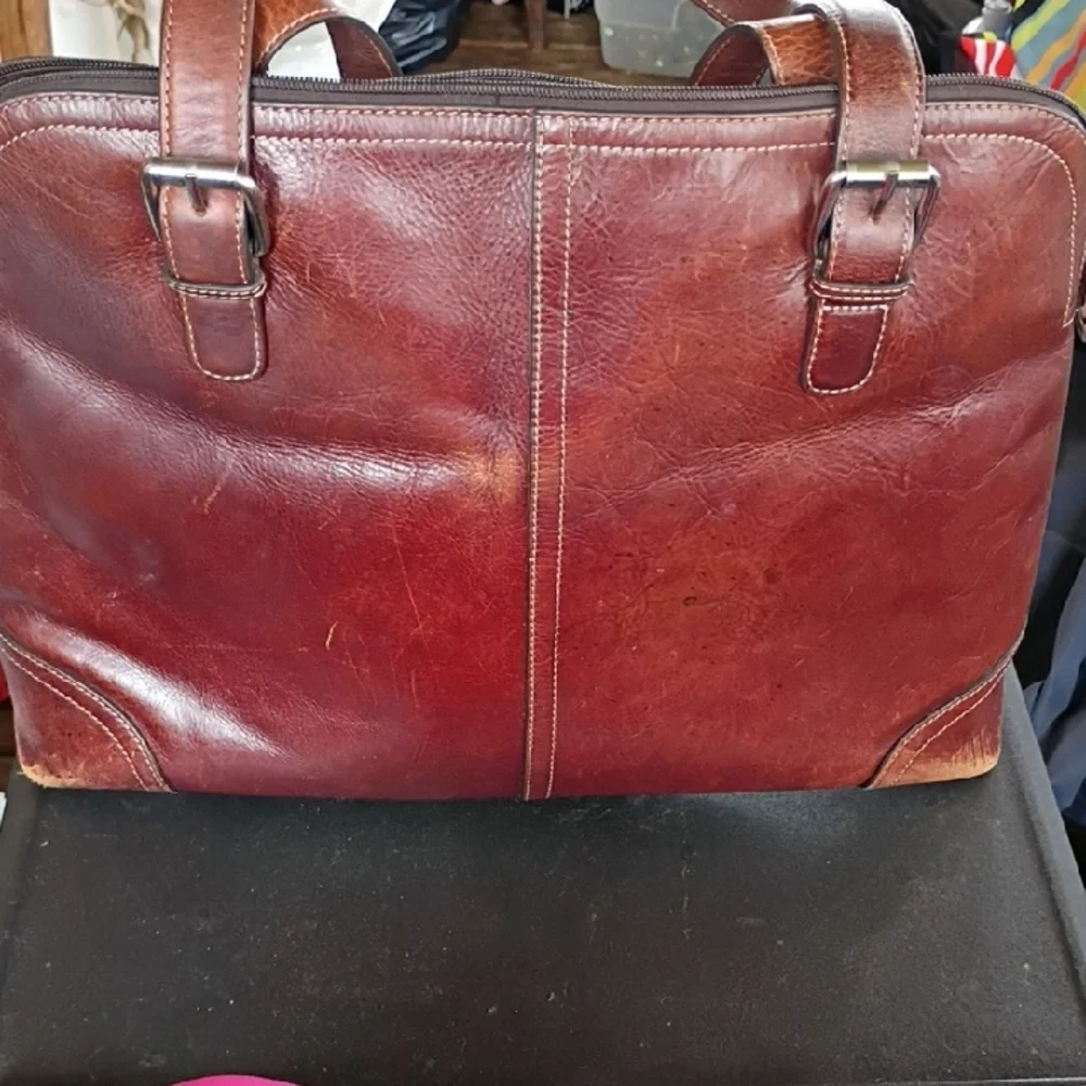 Fossil Elegant Brown Leather Men's Bag
